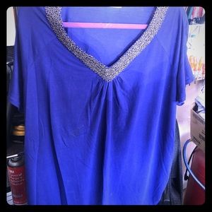 Bright blue Blouse .